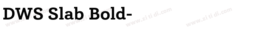 DWS Slab Bold字体转换